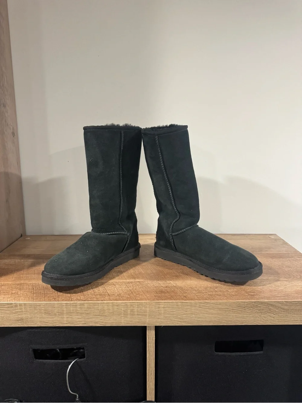 UGG Black Treaded Rubber Sole Boot
